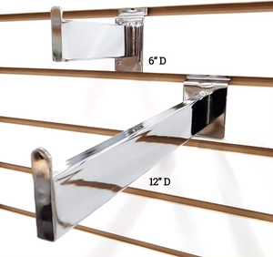 Bracciale a braccio dritto con tubo rettangolare per doghe 12 "in metallo per negozio di supermercati - Product Image 5