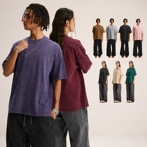Camiseta Oversize de Algodón de Corte Holgado Personalizada, Camiseta Lisa de Algodón Grueso para Venta al por Mayor, Estilo Urbano, con Impresión de Logotipo Personalizado - Product Image 1