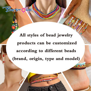 New <b>Women</b> Mini Energy Gemstone Turquoise <b>Bead</b> <b>Bracelet</b> With Star Charms Ready to Ship - Product Image 6