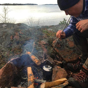 Zongheng Outdoor Stainless Steel Extendable Fire Poker <b>Portable</b> Lightweight Camping <b>BBQ</b> Accessory - Product Image 4