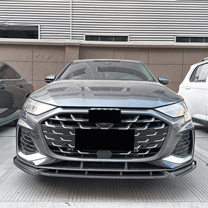 Audi A3 8Y Front Bumper Lip Splitter Piano Black Carbon Fiber Texture 2025+ ABS Retrofit Upgrade Part - Product Image 3