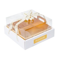 Boîte à dessert transparente à neuf compartiments en carton, emballage pour beignets avec estampage pour cupcakes et macarons français