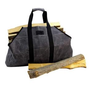 Durable Waxed Canvas Bag Carrying Tote Bag Firewood <strong>Log</strong> <strong>Carrier</strong> for Wood - Product Image 2