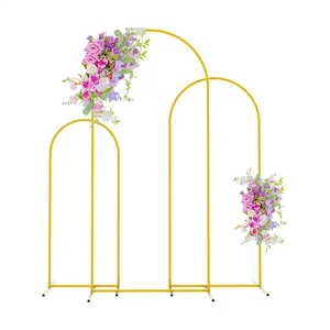 Sinh Nhật Đảng Trang Trí 6ft 5ft 4ft Kim Loại Vòm Bóng Khung Backdrop Đứng Vàng Hoa Đám Cưới Vòm - Product Image 1