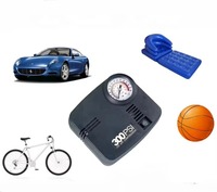 Compresseur d'air 12V portable, mini gonfleur de pneus avec lumière d'urgence, jauge de pression pour SUV