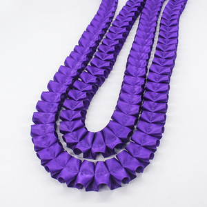 Beihai Double Face Satin Ruffled Ribbon 2.5cm Wide Solid Color Diy Craft Decorative Trim - Product Image 4