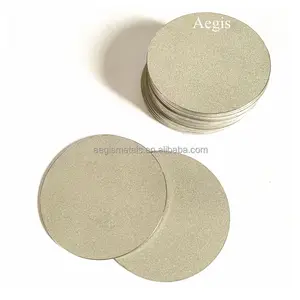 Özel 6mm 8mm 10mm 5 inç 2.5mm 3mm 5mm kalınlık 304 316L sinterlenmiş toz metal gözenekli filtre diski
