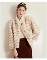 Nouvelle Collection 2026 – Veste Courte Imperméable en Fausse Fourrure de Vison pour Femme – Écologique et Tendance – Vêtement d'Extérieur Chaud pour l'Hiver – Vente en Gros