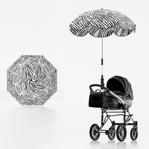 Venta al por mayor abrazadera universal ajustable carro de empuje soporte portátil playa Golf silla tamaño pequeño cochecito de bebé paraguas - Product Image 5