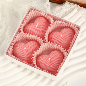 Paquete de 4 Velas Aromáticas de Cera de Soya Hechas a Mano con Forma de Corazón, Venta al por Mayor, Decoración para el Hogar, Bodas, San Valentín, Día de la Madre, Navidad - Product Image 6