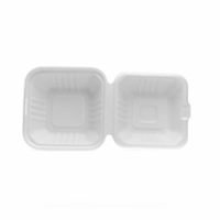 Boîte de canne à sucre à clapet jetable compostable au micro-ondes Conteneur alimentaire de ligne aérienne