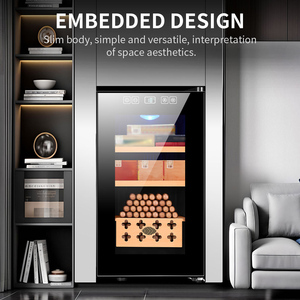 26C Chất lượng cao LED ánh sáng nhỏ biểu tượng tùy chỉnh tuyết tùng hiển thị bằng gỗ xì gà mát tủ xì gà Humidor - Product Image 6