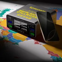 Station de charge USB MECHANIC F-Power à 6 ports - Chargeur rapide avec affichage numérique intelligent pour téléphones, tablettes et plusieurs appareils