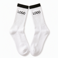 Chaussettes en coton respirantes pour hommes et femmes, broderie sportive personnalisée avec logo, pour activités de plein air