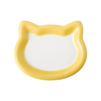 Assiette de dîner créative en céramique avec motif de chat de dessin animé, gamelle anti-chute pour animaux de compagnie, design de plat à lécher, style américain pour la rentrée scolaire