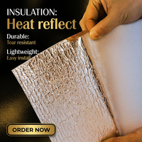 Rouleau d'isolation thermique pour toiture en mousse EPE avec feuille d'aluminium réfléchissante pour économiser l'énergie, pour entrepôts, bâtiments industriels et commerciaux