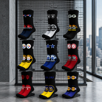 Chaussettes de sport personnalisées de haute qualité pour jeunes et enfants, motif tricoté en terry, antidérapantes, respirantes, avec impression sur le dessous, collection automne