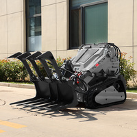 Loader Mini Skid Steer EPA Grosir Langsung dari Pabrik, Loader Track Kecil dengan Berbagai Lampiran untuk Proyek Kebun