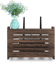 Boîte de rangement murale ventilée en bois pour routeur WiFi, organisateur de câbles de modem, étagère dissimulée pour la maison, la télévision ou le bureau