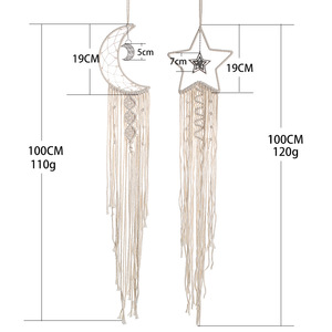 <span class=keywords><strong>Attrape</strong></span>-rêves en <span class=keywords><strong>macramé</strong></span>, <span class=keywords><strong>attrape</strong></span>-rêves bohème en forme de lune, décoration murale en <span class=keywords><strong>macramé</strong></span>, décoration du Ramadan, décoration murale pour chambre de bébé, décoration murale pour la maison, cadeau pour la chambre d'enfant - Product Image 6
