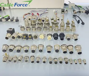 CABLEFORCE Konektor M8 Berpelindung PCB 3 4 5pin Tahan Air Industri