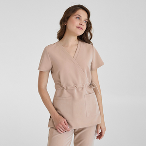Bestexカスタムナーススクラブ病院制服ソフト生地女性ジョガースクラブセット抗しわファッショナブルなナース制服デザイン - Product Image 1