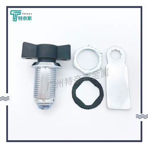 Ms714 Rotary <b>Latch</b> <b>Lock</b> Zinc Alloy Keyless Black Plastic Handle For Cabinet Steel Door Industrial Use - Product Image 3