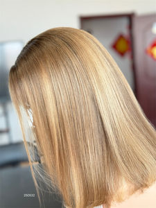 SHY Factory Perruques <span class=keywords><strong>Bob</strong></span> Lace Front en Cheveux Humains, Coupe Droite, Mèches Blondes, Sans Colle, Dentelle HD 13x5 - Product Image 2