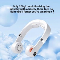 Ventilateur de cou sans pales N53 à affichage numérique, 5 vitesses réglables, portable, avec refroidissement à 360 degrés pour les voyages en extérieur