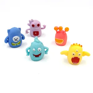 Promotional Gifts For Kids Mini Plastic Toy Monster Animal Finger Puppet Set Toys For Vending Capsule