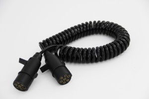 Hjyajzt Merk 7 Way Plug Trailer Flexibele Elektrische Kabel Draad 7 Elektrische Kabel Truck Onderdelen 7 Core 24V Aanhanger Spiraalkabel - Product Image 2