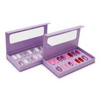 Boîtes magnétiques en carton rigide avec logo personnalisé pour les ongles Boîte cosmétique d'emballage cadeau recyclable avec fenêtre en PVC