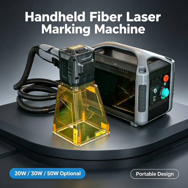 50W Portable Handheld Fiber Laser Marking Machine for Metal Stainless Steel`