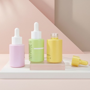 Envases de Vidrio Personalizados y Coloridos para Cosméticos y Cuidado de la Piel, Botellas de Vidrio con Gotero para Aceites Esenciales para el Cabello y la Cara, Botella de Suero de 30 ml - Product Image 1