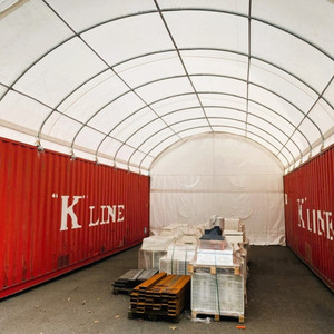 Structure de conteneur maritime 20x40 pieds avec panneau arrière <span class=keywords><strong>fermé</strong></span>, abri pour conteneur résistant au vent et aux UV pour entrepôt de stockage - Product Image 2