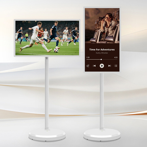 Televisor Inteligente Android LED Blanco de 32 Pulgadas con Pantalla Táctil, 1080P HD, WiFi, con Soporte Rodante Recargable para el Hogar, Gimnasio y Cocina - Product Image 1