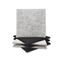 Panneau acoustique personnalisable en feutre PET insonorisant, panneau acoustique auto-adhésif en fibre de polyester pour bureau
