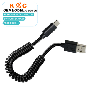 Câble de charge USB C à ressort avec fil de cuivre pur pour la connexion d'équipements personnalisés - Product Image 5