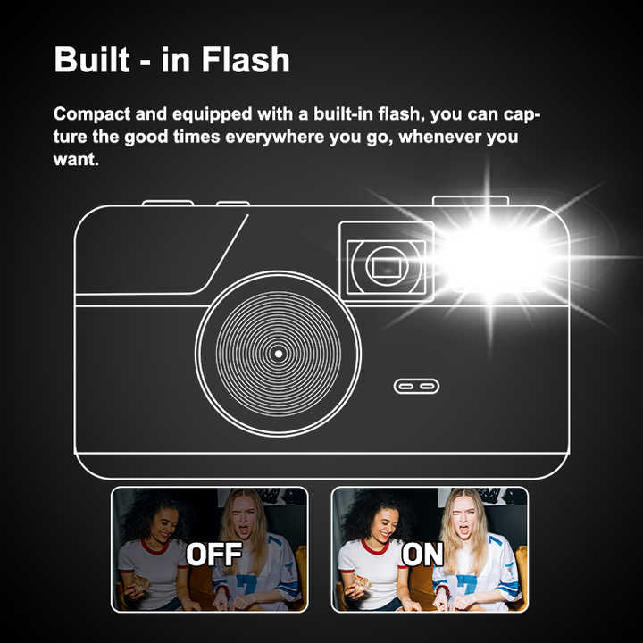 Custom Logo body worn compact flash light retro children's digital