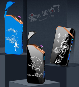 AW835 Custom LOGO Double Arc Plasma <strong>Lighter</strong> <strong>USB</strong> Rechargeable <strong>Cigarette</strong> <strong>Lighter</strong> Wholesale - Product Image 5