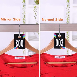 Tùy Chỉnh Tái Sử Dụng Trực Tiếp Bán Quần Áo Móc Áo Thẻ Nhựa 400 Số Liên Tiếp Xếp Gương Số Thẻ - Product Image 2