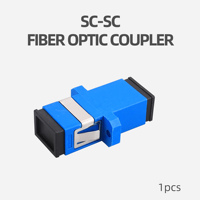Precio de fábrica: Adaptador de conector de fibra óptica SC/UPC SM con brida, acoplador simple SC-SC APC, brida de fibra, acoplador de fibra