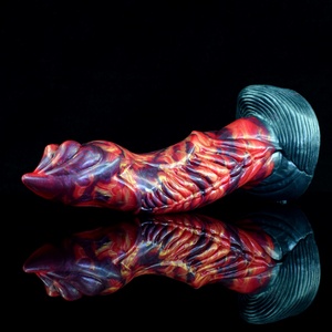 NNSX Dildo Curvo de 23 cm con Diseño Alienígena, Fantástico Dildo de 9 Pulgadas con Fuerte Succión para Mujeres Adultas, Juguetes Sexuales Eróticos - Product Image 3