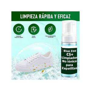 Kit de Limpieza de Zapatos Blue Zoo Cs+ Cleaner 150 ml con 2 Cepillos y Toalla para Zapatillas Blancas - Product Image 3