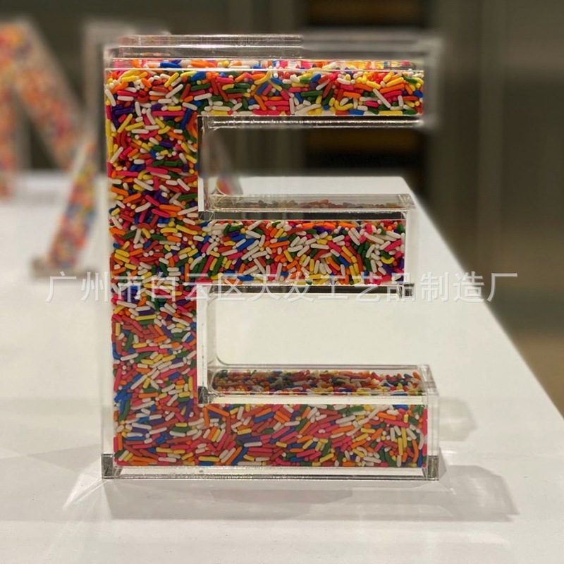 Factory Custom Hollow Refillable Acrylic Alphabet