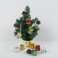 Mini sapin de Noël artisanal en PVC, arbre artificiel standard pour intérieur, décoration de fenêtre ou de bureau, petite décoration de Noël