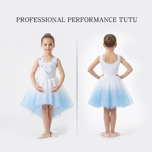Traje de Ballet Romántico sin Mangas con Efecto Ombre, Disfraz de Hada Floral para el Vals de las Flores, Falda de Malla, Vestido de Danza Contemporánea Lírica - Product Image 5