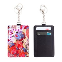 Porte-cartes et porte-badges en cuir PU sublimé Awesomesub, couleurs mélangées, pour femmes et hommes, vente en gros