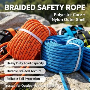 <span class=keywords><strong>Corde</strong></span> statique double tressée en nylon avec gaine PET pour l'arboriculture, l'escalade d'arbres, le tirage d'arbres, la manutention, la navigation et le levage - Product Image 1