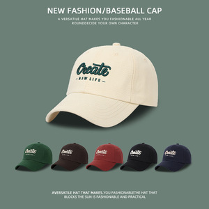 <span class=keywords><strong>Gorra</strong></span> de Béisbol con Letras Bordadas a la Moda, 6 Colores Surtidos, <span class=keywords><strong>Gorra</strong></span> para el Sol para Primavera y Verano - Product Image 1